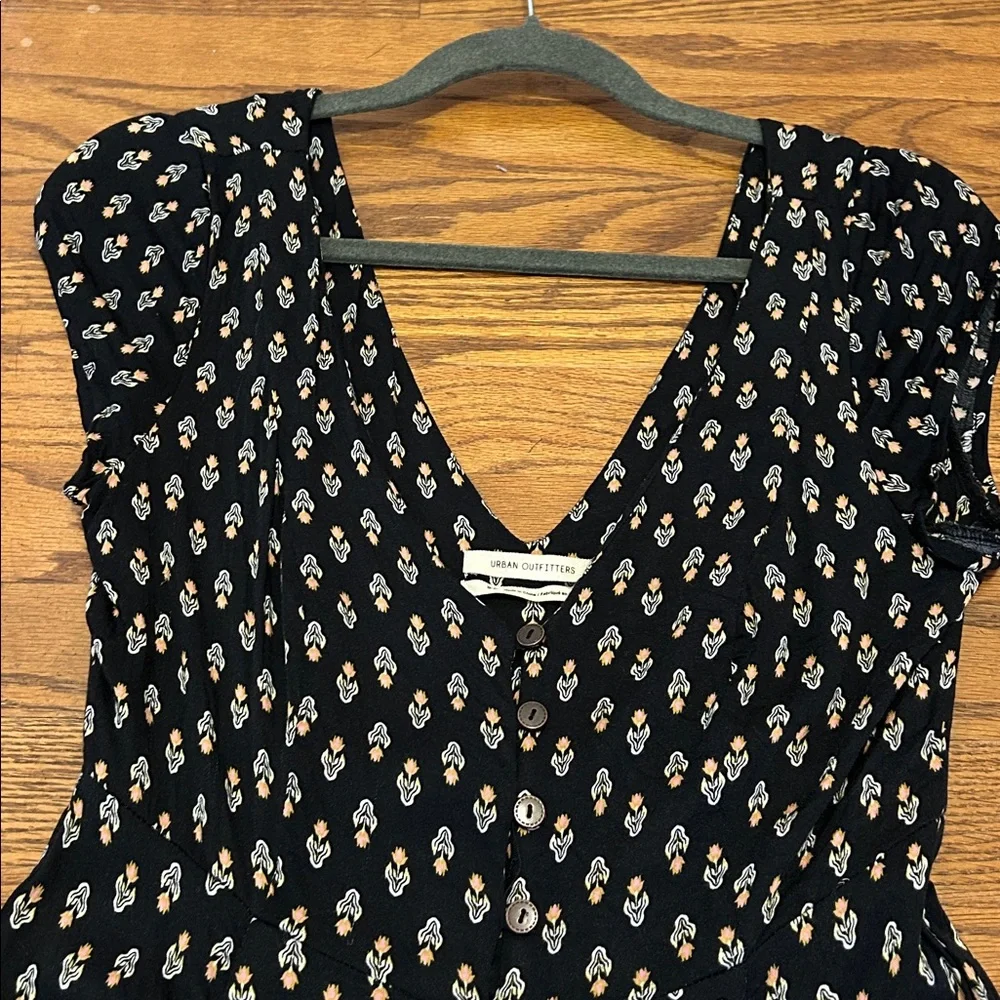 Urban Outfitters Malena Feminine Flare Low Cut Midi Dress - Picture 12 of 15